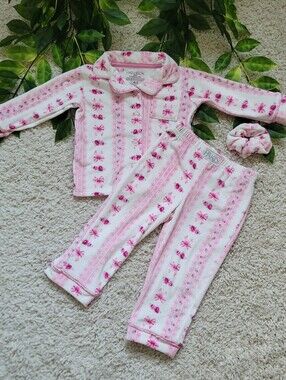 Baby Girl Paris Hilton Floral & Bows Pajamas + Scrunchie (9-12 Months)
